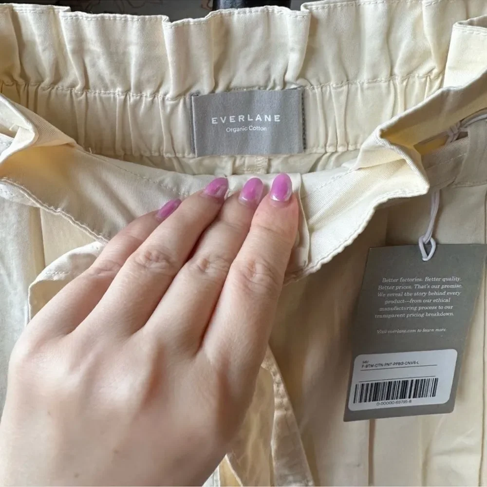 Everlane Paperbag Cream Trousers